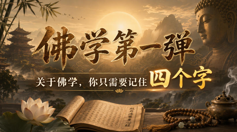 付费文章:佛学*弹,关于佛学,你只需要记住四个字