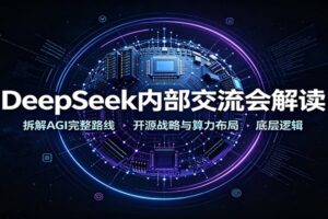 DeepSeek内部交流会解读：拆解AGI完整路线，开源战略与算力布局底层逻辑