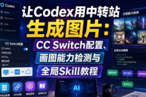 让Codex用中转站生成图片:CC Switch配置、画图能力检测与全局Skill教程