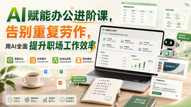 AI赋能办公进阶课,告别重复劳作,用AI*提升职场工作效率