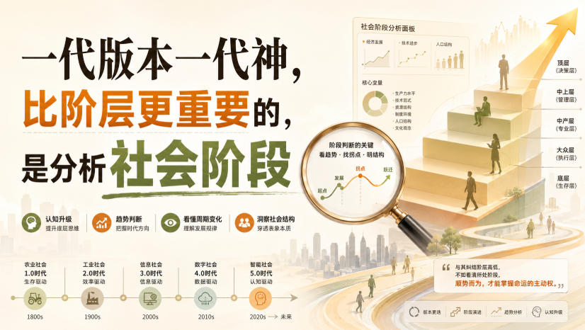 付费文章:一代版本一代神,比*更重要的,是分析社会阶段
