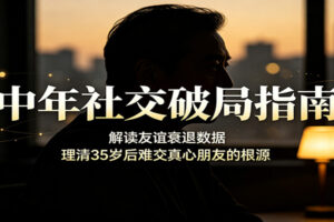 中年社交破局指南:解读友谊衰退数据,理清35岁后难交真心朋友的根源
