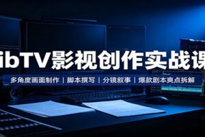 libTV影视创作实战课:多角度画面制作,脚本撰写,分镜叙事,爆款剧本爽点拆解
