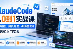 ClaudeCode从0到1实战课,AI编程、网页开发、AI影音设计一站式入门实战
