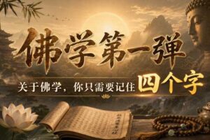 付费文章:佛学第一弹,关于佛学,你只需要记住四个字
