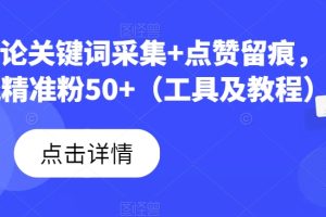 B站评论关键词采集+点赞留痕,日引流精准粉50+(工具及教程)-麦资源网