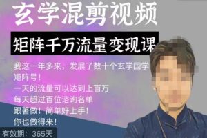 玄学国学神秘学矩阵流量变现课，带你操作如何透过强大的矩阵号流量变现-麦资源网