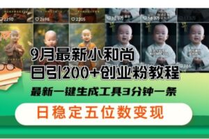 小和尚24年暴力引流方法，单日300+高质量创业粉，高效引流，一键制作【揭秘】-麦资源网