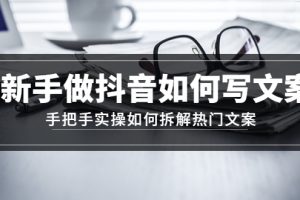（4619期）新手做抖音如何写文案，手把手实操如何拆解热门文案-麦资源网