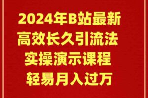 (9179期)2024年B站最新高效长久引流法 实操演示课程 轻易月入过万-麦资源网