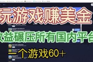 国外玩游戏赚美金平台，一个游戏60+，收益碾压国内所有平台【揭秘】-麦资源网