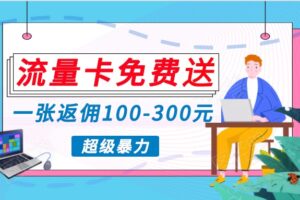 流量卡免费送，一张返佣100-300元，超暴力蓝海项目，轻松月入过万！-麦资源网