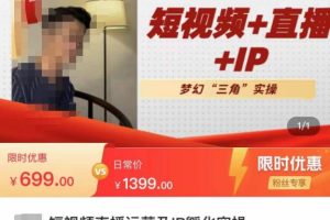 谦四·短视频直播运营及IP孵化实操，80节干货实操分享-麦资源网