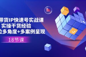 （11495期）直播带货IP快速号实战课，实操干货经验+全方位多角度+多案例呈现(18节)-麦资源网