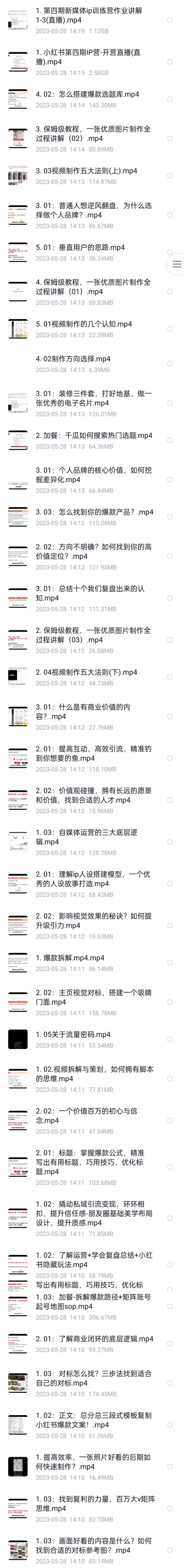 图片[2]-（7413期）自媒体-成长IP训练营【第4期】：带你从0到1跑通小红书-闭环（39节）