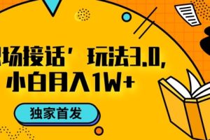 职场接话3.0玩法，小白易上手，暴力变现月入1w【揭秘】-麦资源网