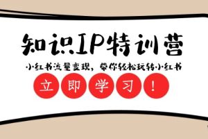 知识IP特训营 :小红书流量变现,带你轻松玩转小红书(23节视频课)-麦资源网