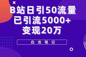 （5655期）B站日引50+流量，实战已引流5000+变现20万，超级实操课程。-麦资源网