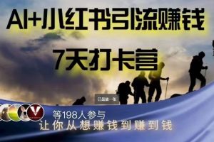 AI+小红书暴力变现打卡营，让你从想赚钱到赚到钱-麦资源网