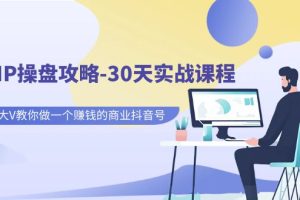 （7107期）老板IP操盘攻略-30天实战课程：百万粉大V教你做一个赚钱的商业抖音号-麦资源网