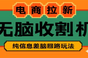 （4640期）【信息差项目】外面收费588的电商拉新收割机项目【全套教程】-麦资源网
