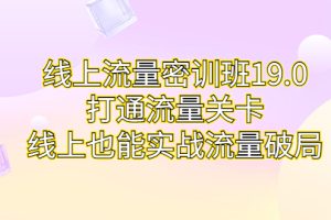 （6955期）线上流量密训班19.0，打通流量关卡，线上也能实战流量破局-麦资源网