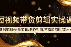 （9887期）短视频带货剪辑实操课：基础剪辑/进阶剪辑/制作封面/不露脸剪辑/素材/等等-麦资源网