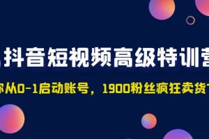 （4953期）抖音短视频高级特训营：带你从0-1启动账号，1900粉丝疯狂卖货7位数-麦资源网
