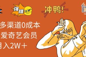 （11105期）2024多渠道0成本售卖爱奇艺会员月入2W＋-麦资源网
