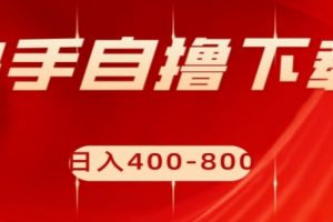 快手自撸下载项目，每天花一个小时，日入400-800【揭秘】-麦资源网