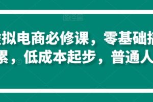 淘系虚拟电商必修课，零基础搞定原始积累，低成本起步，普通人可干-麦资源网