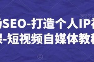 白杨SEO-打造个人IP视频课-短视频自媒体教程-麦资源网