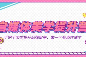 （7404期）自媒体-美学提升营  手把手带你提升-品牌审美，做一个有调性博主（11节课）-麦资源网