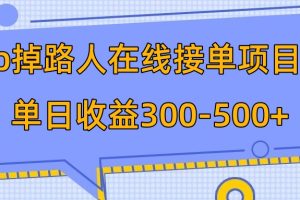 （7846期）p掉路人项目  日入300-500在线接单 外面收费1980【揭秘】-麦资源网