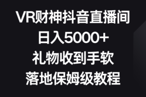 VR财神抖音直播间，日入5000+，礼物收到手软，落地保姆级教程-麦资源网