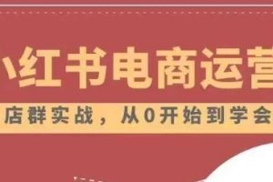 小红书店铺运营从小白到大神2.0，从入门到精通-麦资源网