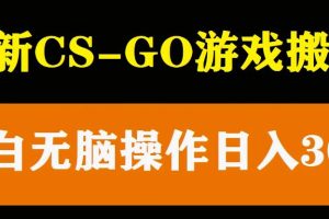 最新csgo游戏搬砖游戏，无需挂机小白无脑也能日入300+-麦资源网