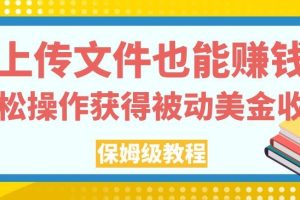 上传文件也能赚钱，轻松操作获得被动美金收入，保姆级教程【揭秘】-麦资源网