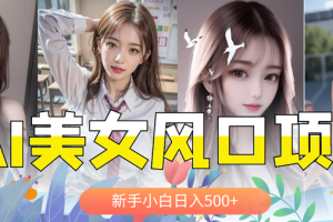 （5880期）AI美女号，涨千粉万粉号，日入500+-麦资源网