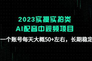 （4674期）2023实操实拍类AI配音中视频项目，一个账号每天大概50+左右，长期稳定-麦资源网