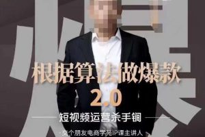 源哥《根据算法做爆款2.0》快速起号的秘籍，短视频运营杀手锏-麦资源网