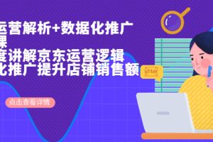 （6931期）京东运营解析与数据化推广系列课，全维度讲解京东运营逻辑+数据化推广提…-麦资源网