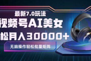 （12314期）视频号7.0最新玩法AI美女跳舞，轻松月入30000+-麦资源网