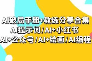 （9351期）AI破局手册+教练分享合集：AI提示词/AI+小红书 /AI+公众号/AI+绘画/AI编程-麦资源网