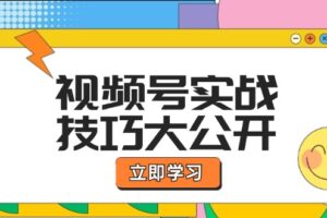 视频号实战技巧大公开：选题拍摄、运营推广、直播带货一站式学习-麦资源网