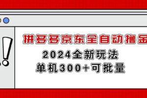 （11063期）拼多多京东全自动撸金，单机300+可批量-麦资源网