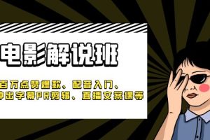 （6054期）《电影解说班》百万点赞爆款、配音入门、1分钟出字幕PR剪辑、直播文案课等-麦资源网