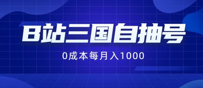 B站三国自抽号项目，*纯手动，每月*1000【揭秘】