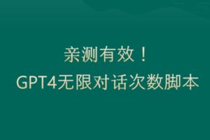 亲测有用：GPT4.0突破3小时对话次数限制！无限对话！正规且有效【揭秘】-麦资源网