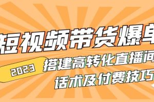 （4796期）2023短视频带货爆单 搭建高转化直播间 话术及付费技巧(无中创水印)-麦资源网